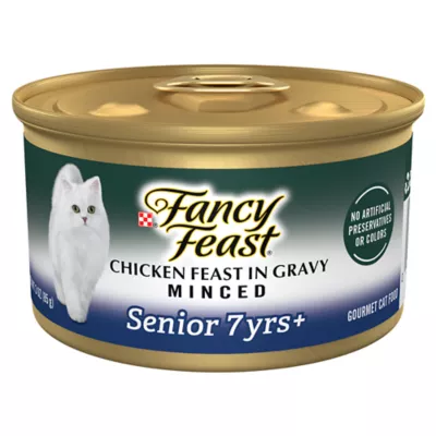 Fancy Feast Senior 7 High Protein Gravy Chicken Feast Minced Wet Cat Food 3 oz