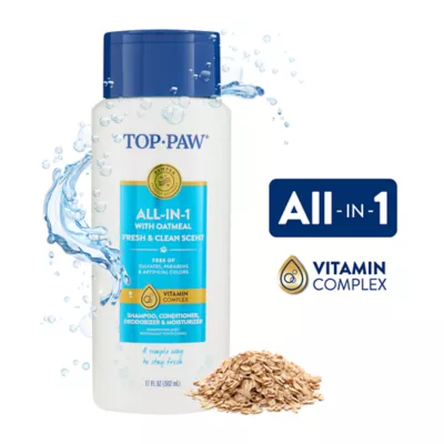 Product Top Paw® All-In-1 With Oatmeal Dog Shampoo, Conditioner, Deodorizer & Moisturizer - Fresh & Clean