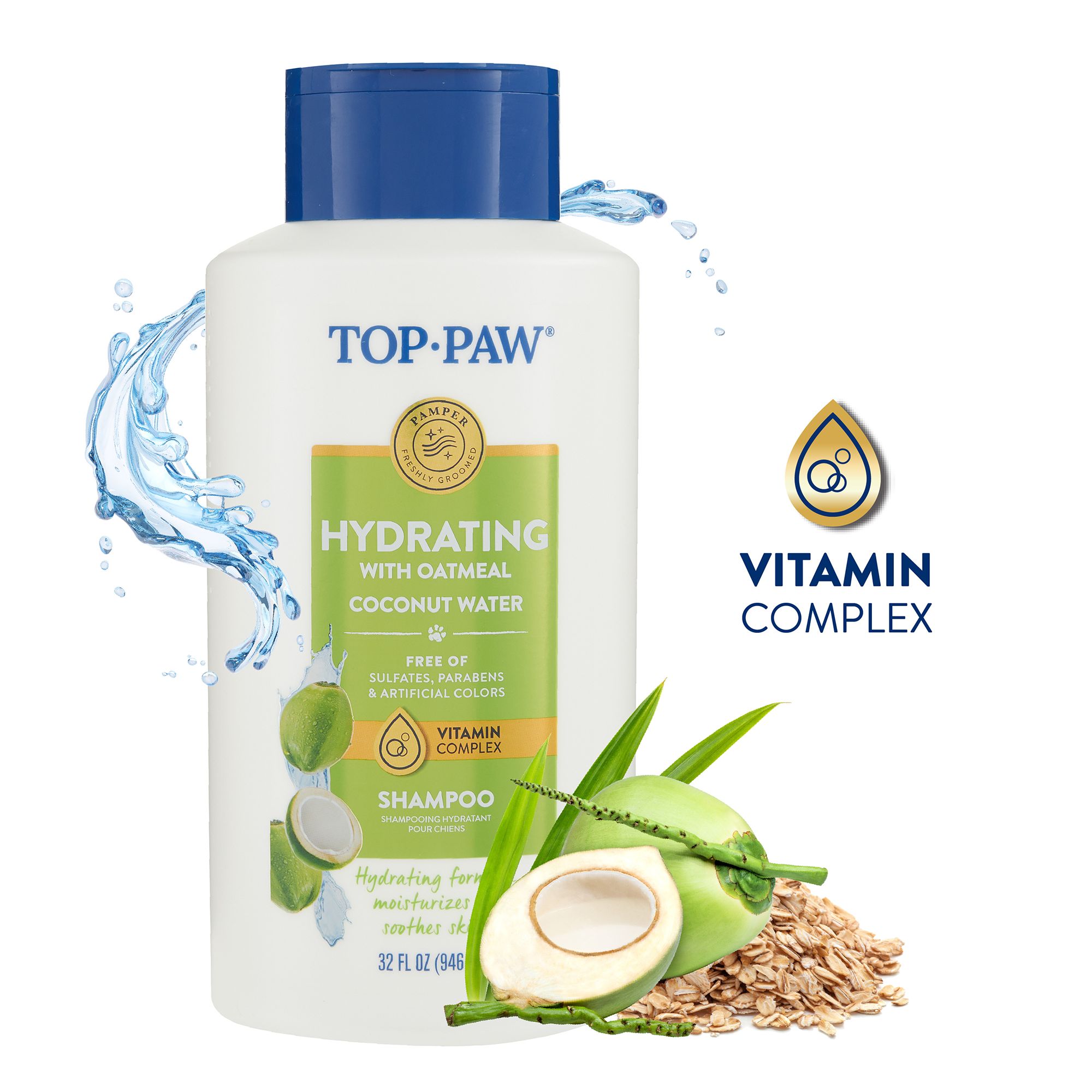 Top Paw Hydrating with Oatmeal Dog Shampoo Coconut Water dog