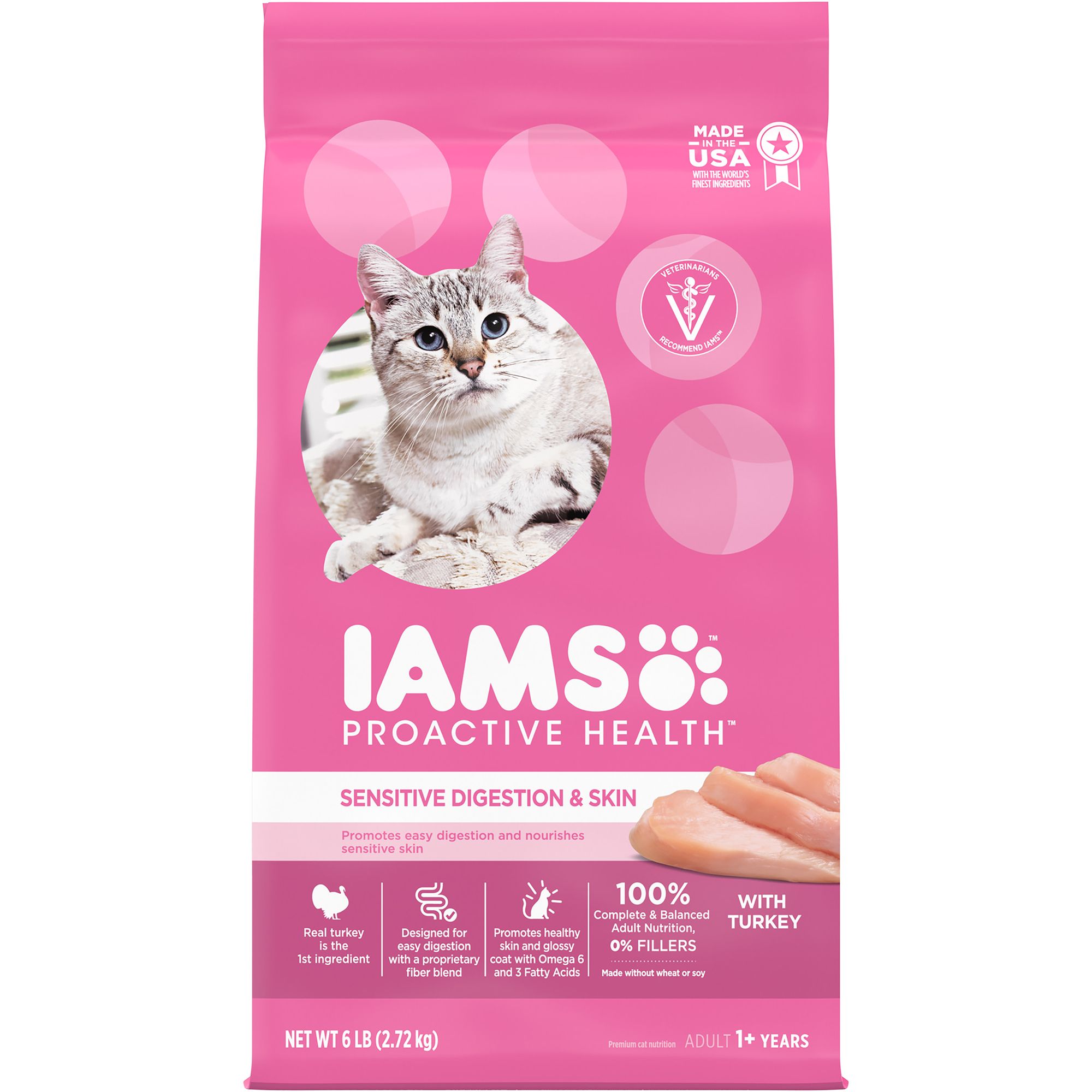 IAMS&trade; Proactive Health Adult Dry Cat Food - Sensitive Digestion & Skin, Turkey