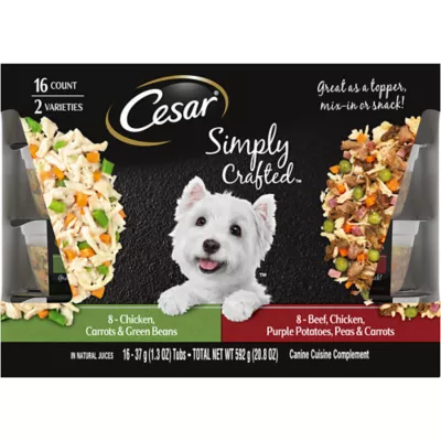 Product Cesar® Simply Crafted All Life Stage Wet Dog Food & Meal Topper - Grain Free, Variety Pack, 16 Count