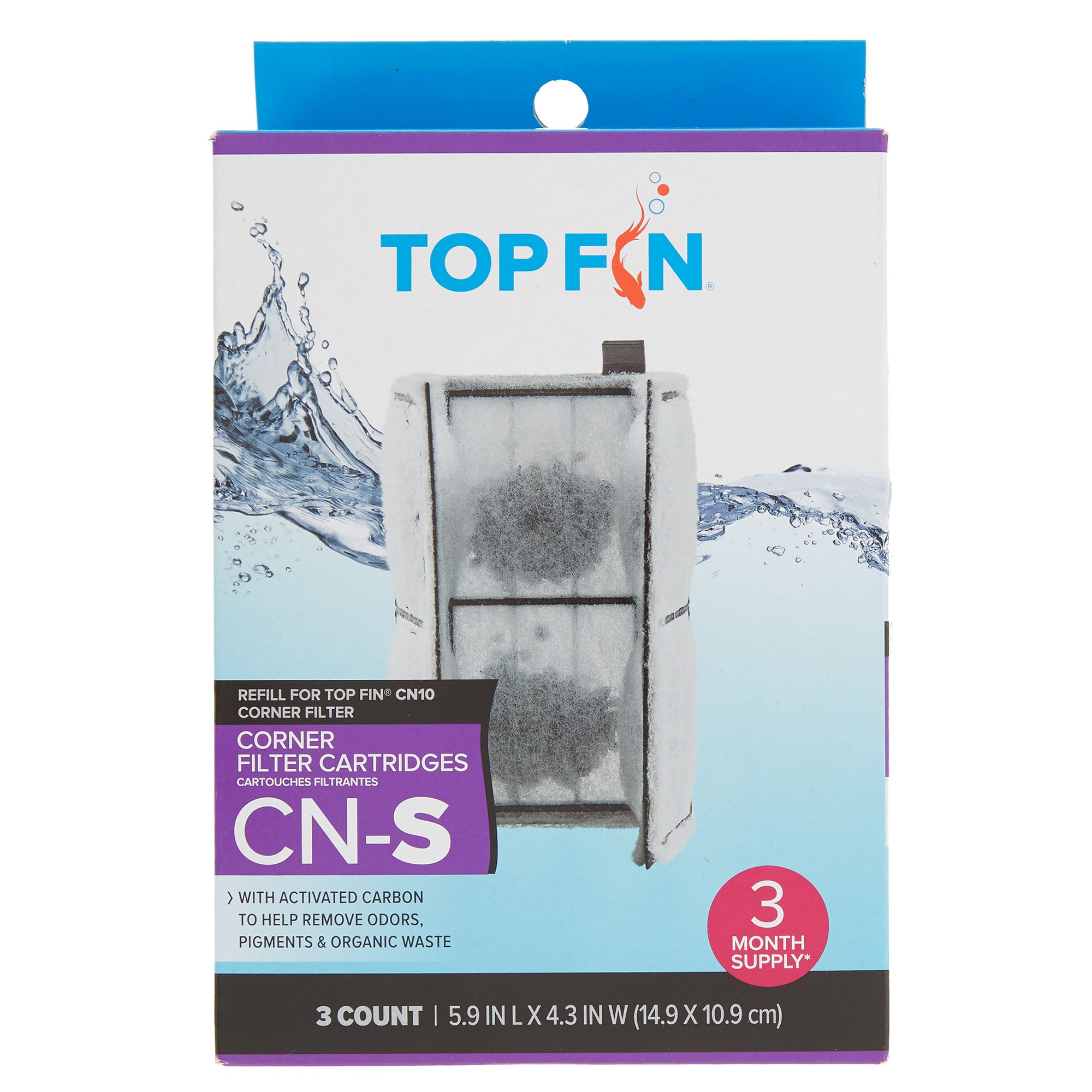 Top Fin Cn S Corner Filter Cartridges Fish Filter Media Petsmart