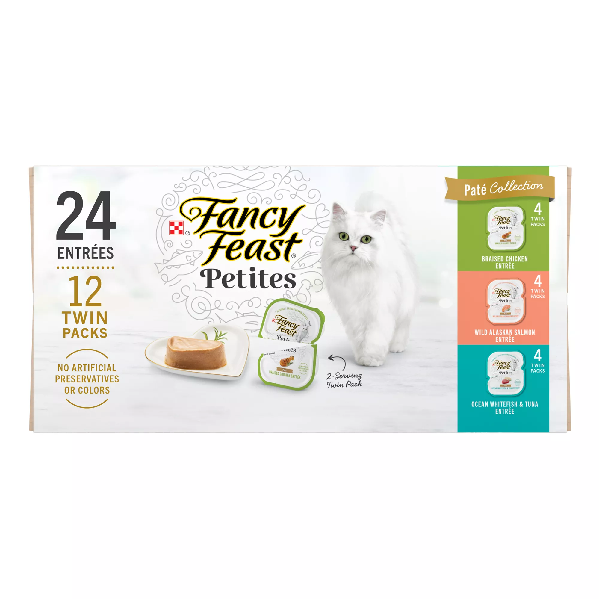Fancy Feast® Petites All Life Stages Cat Wet Food - Topper, Variety Pack, 12 CT, 33.6 OZ