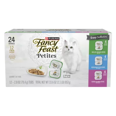 Product Fancy Feast® Petites All Life Stages Cat Wet Food - Topper, Variety Pack, 12 CT, 33.6 OZ