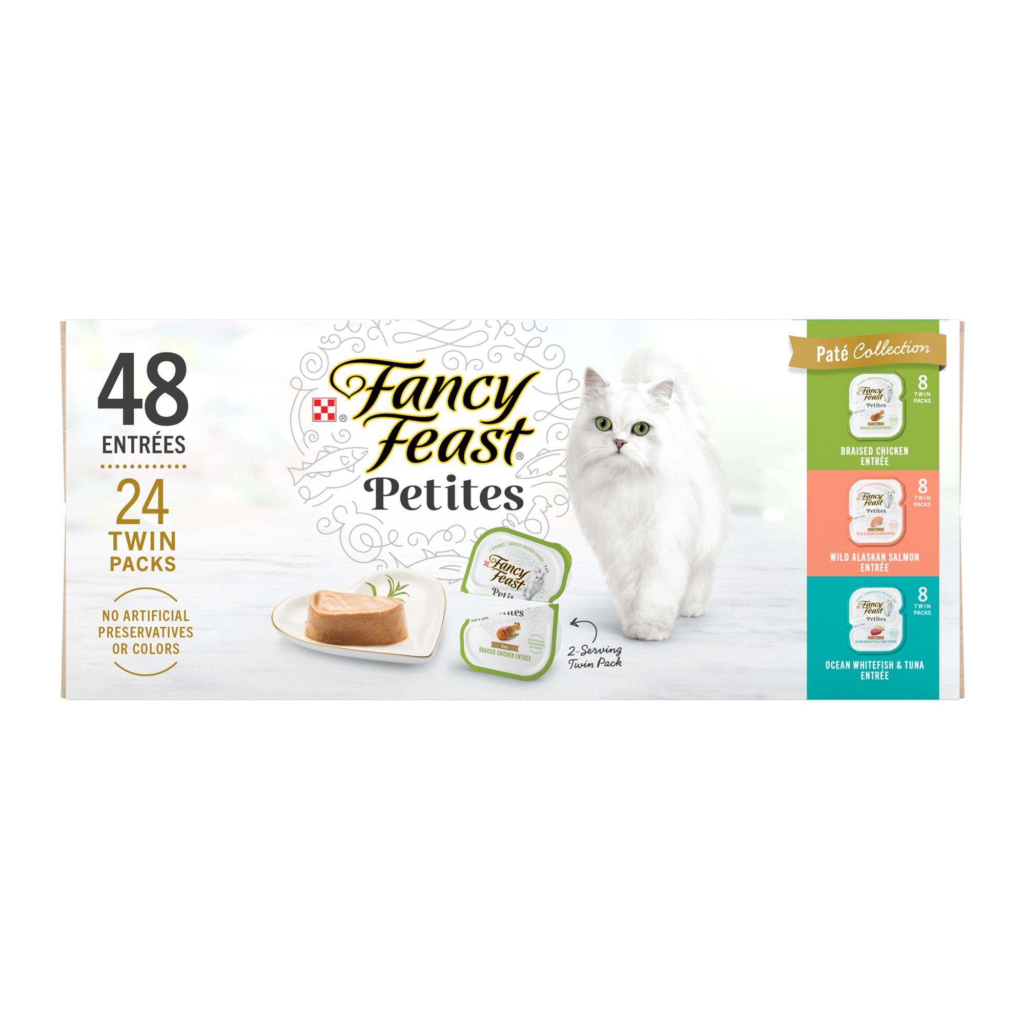 Fancy Feast® Petites All Life Stages Cat Wet Food - Topper, Variety Pack, 24 CT, 67.2 OZ