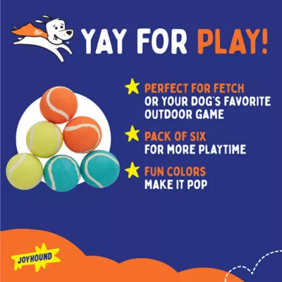 Product Joyhound Game On Tennis Ball Dog Toys - 6 Pack