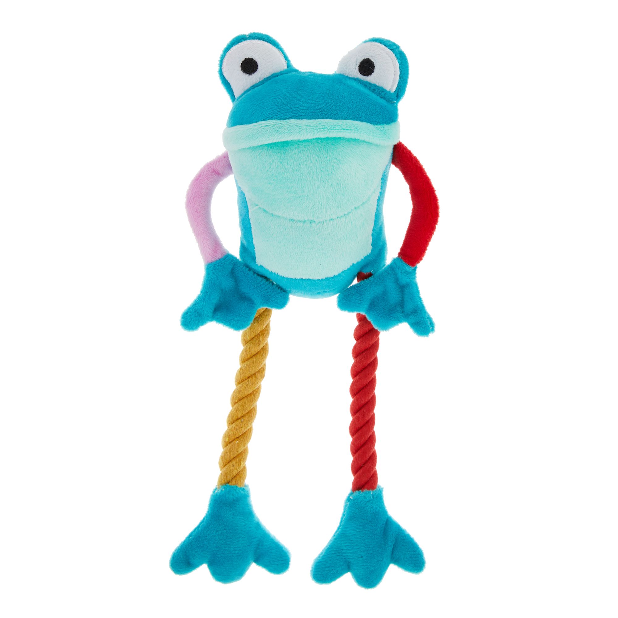 stuffed frog dog toy