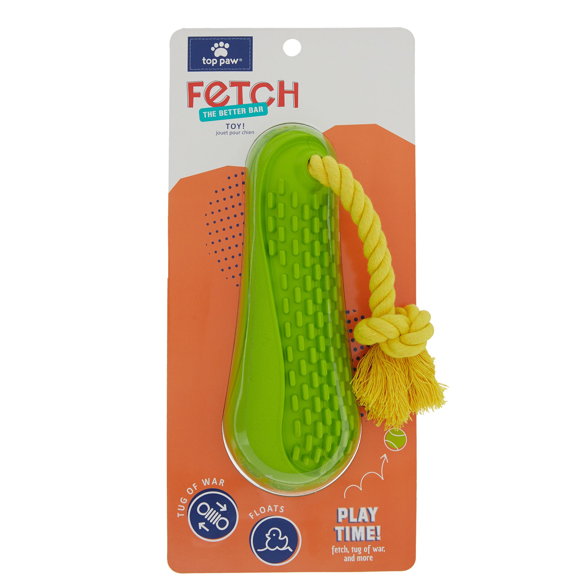 Top Paw Fetch Baton With Rope Dog Toy Dog Interactive Toys Petsmart