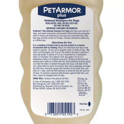 Product PetArmor® Plus Flea & Tick Oatmeal Shampoo for Dogs