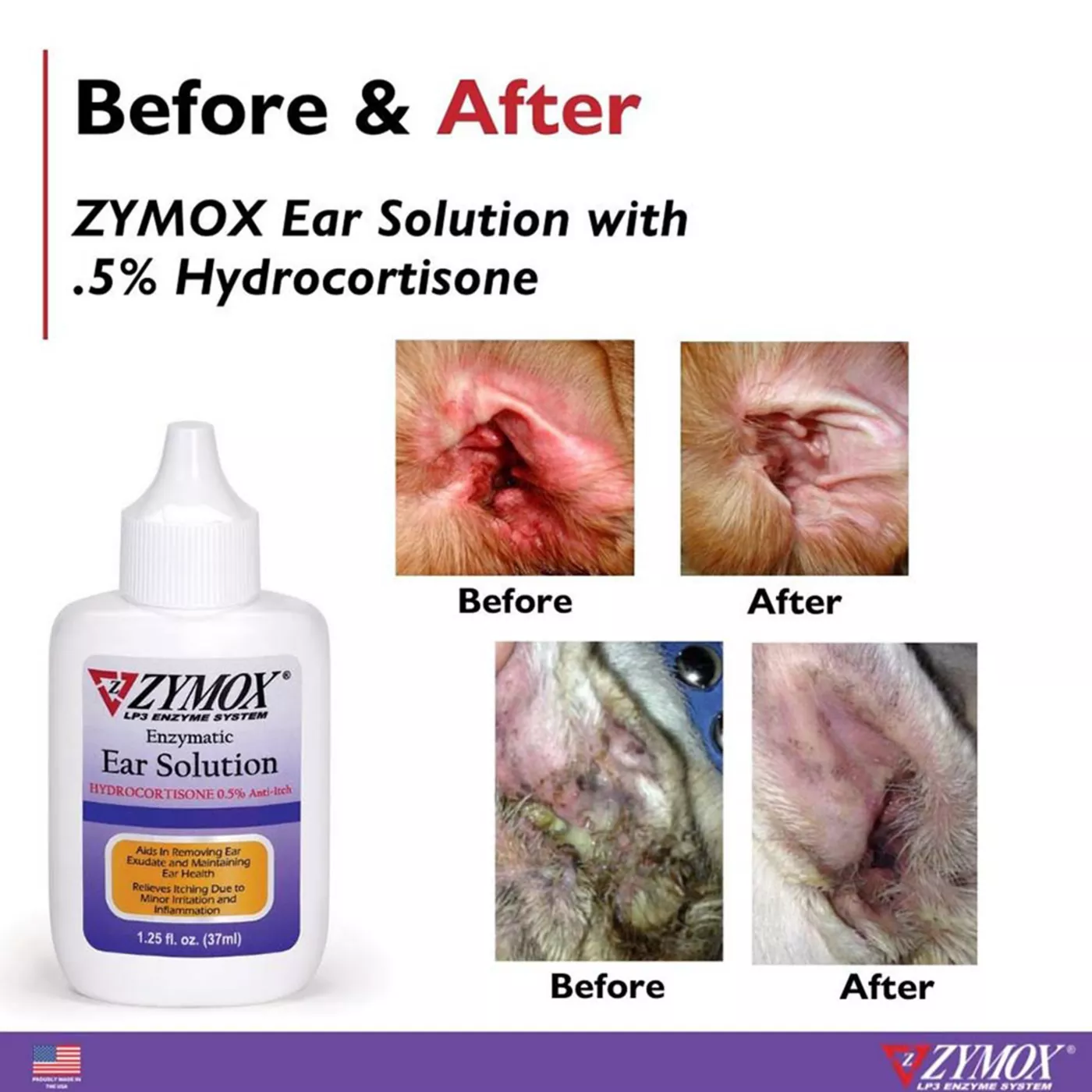 Zymox 0.5 Hydrocortisone Pet Ear Solution