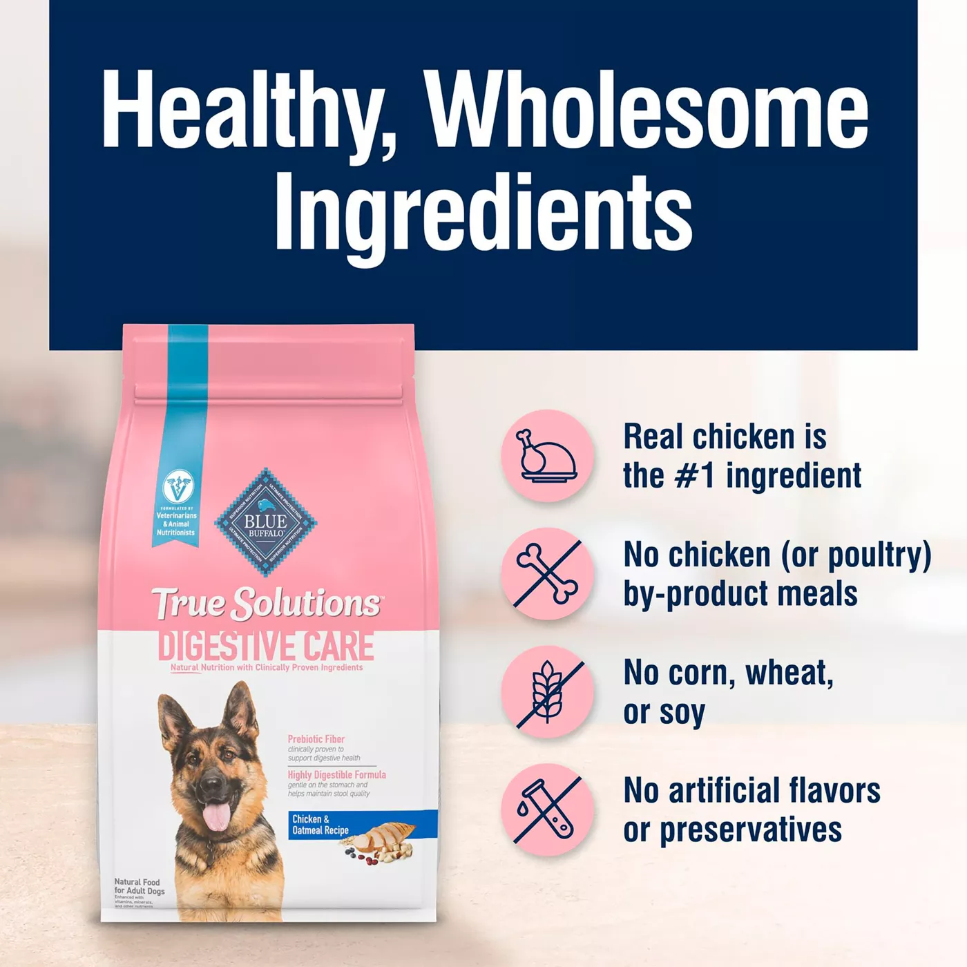 Blue Buffalo True Solutions Blissful Belly Digestive Care All Life Stages Dry Dog Food Chic