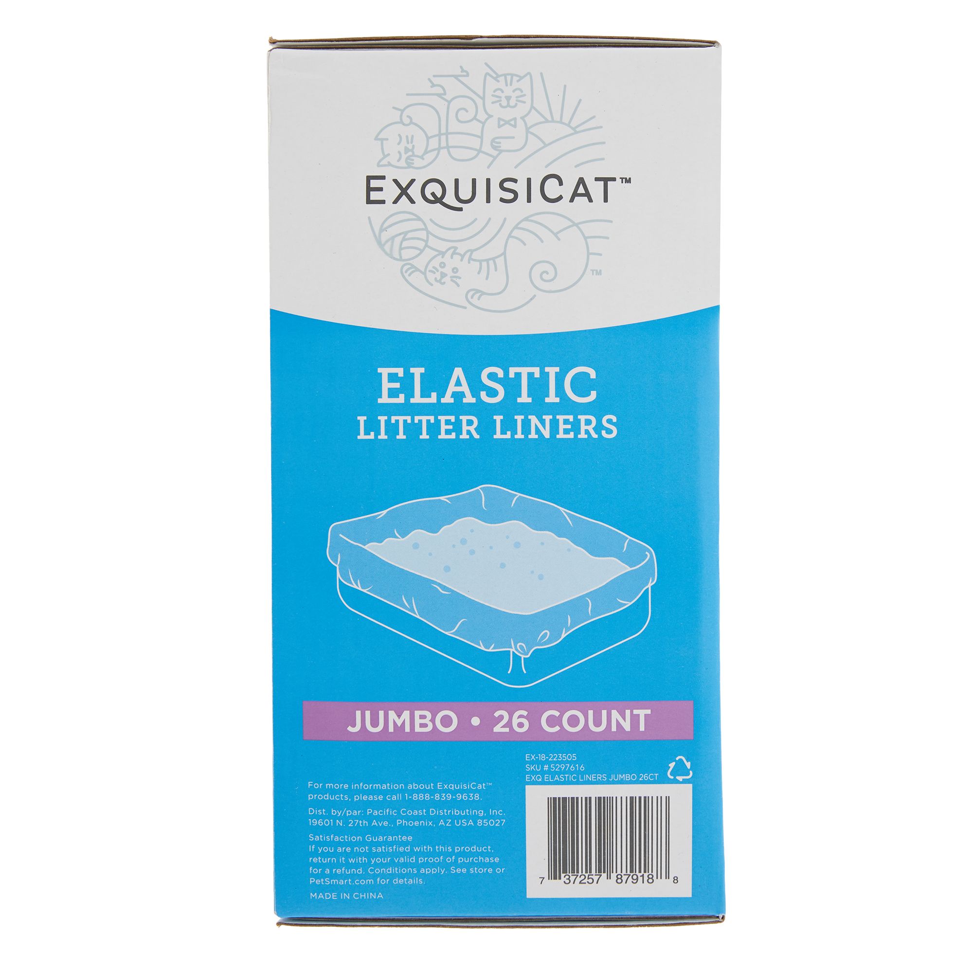 whisker city jumbo elastic cat pan liners