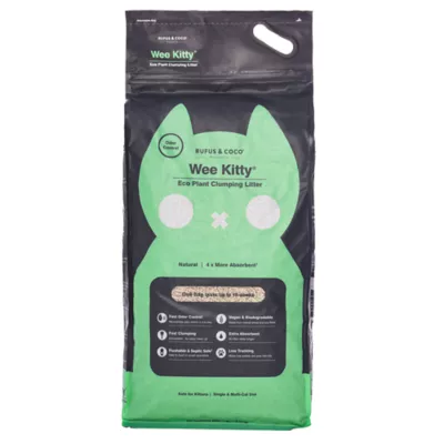 Product Rufus & Coco® Wee Kitty® Clumping Multi-Cat Eco Plant Cat Litter - Low Tracking, Natural