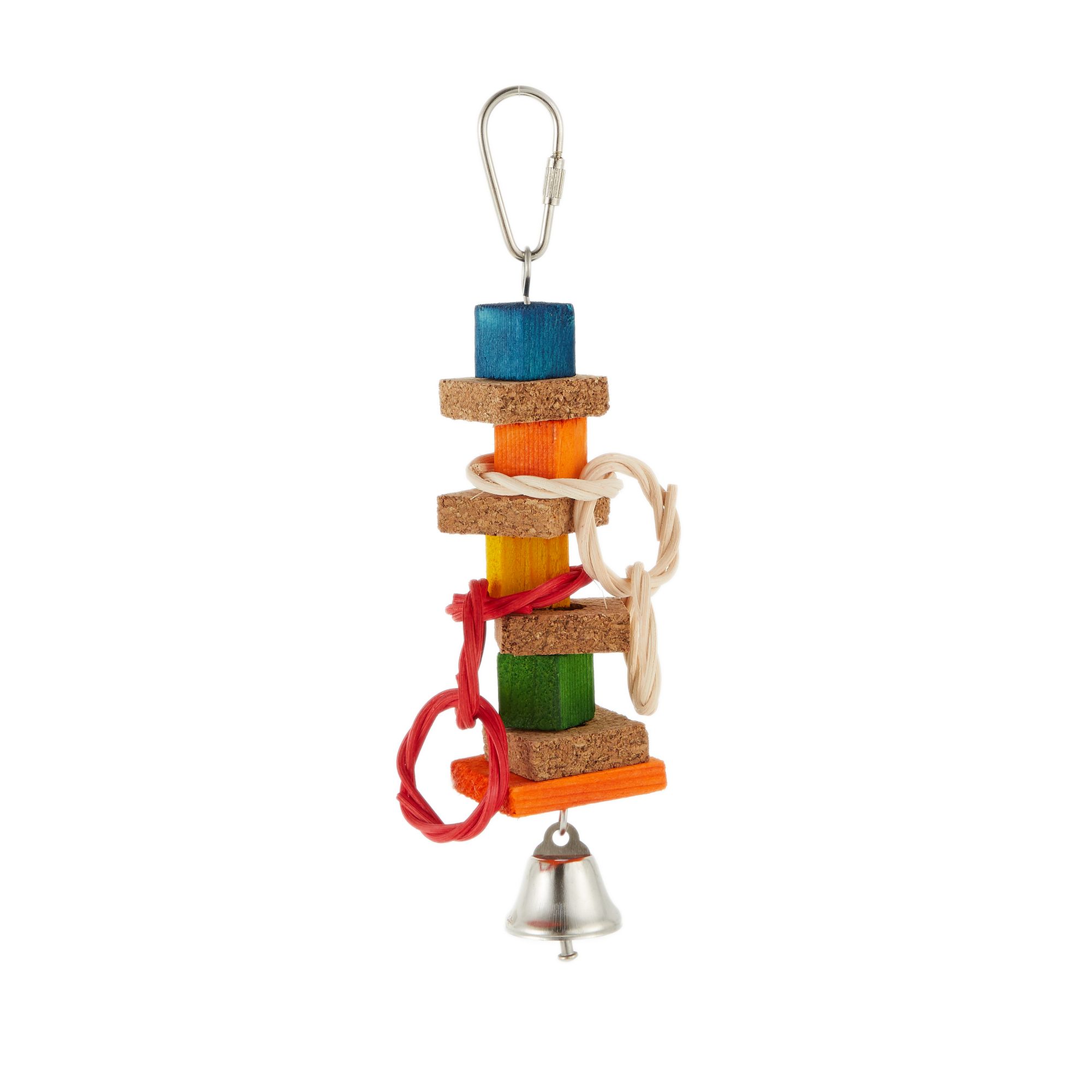 Rainbow Cork Stacks Bird Toy