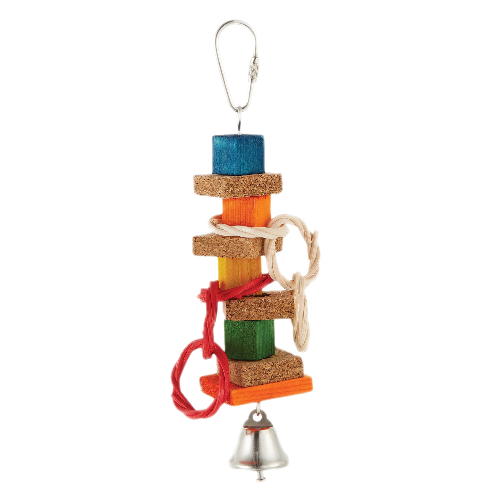 Rainbow Cork Stacks Bird Toy