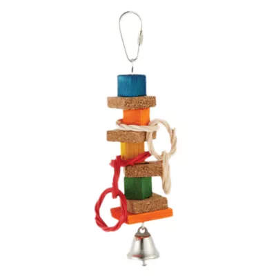 Product All Living Things® Rainbow Cork Stacks Bird Toy