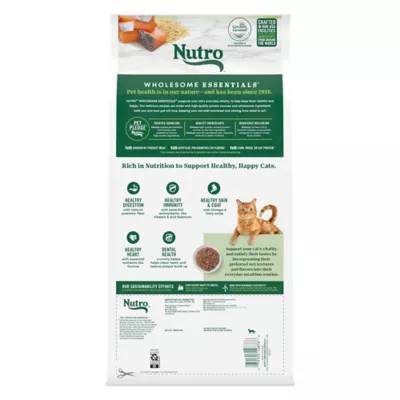 Nutro Wholesome Essentials Adult Dry Cat Food Salmon Brown Rice Recipe 5 lbs