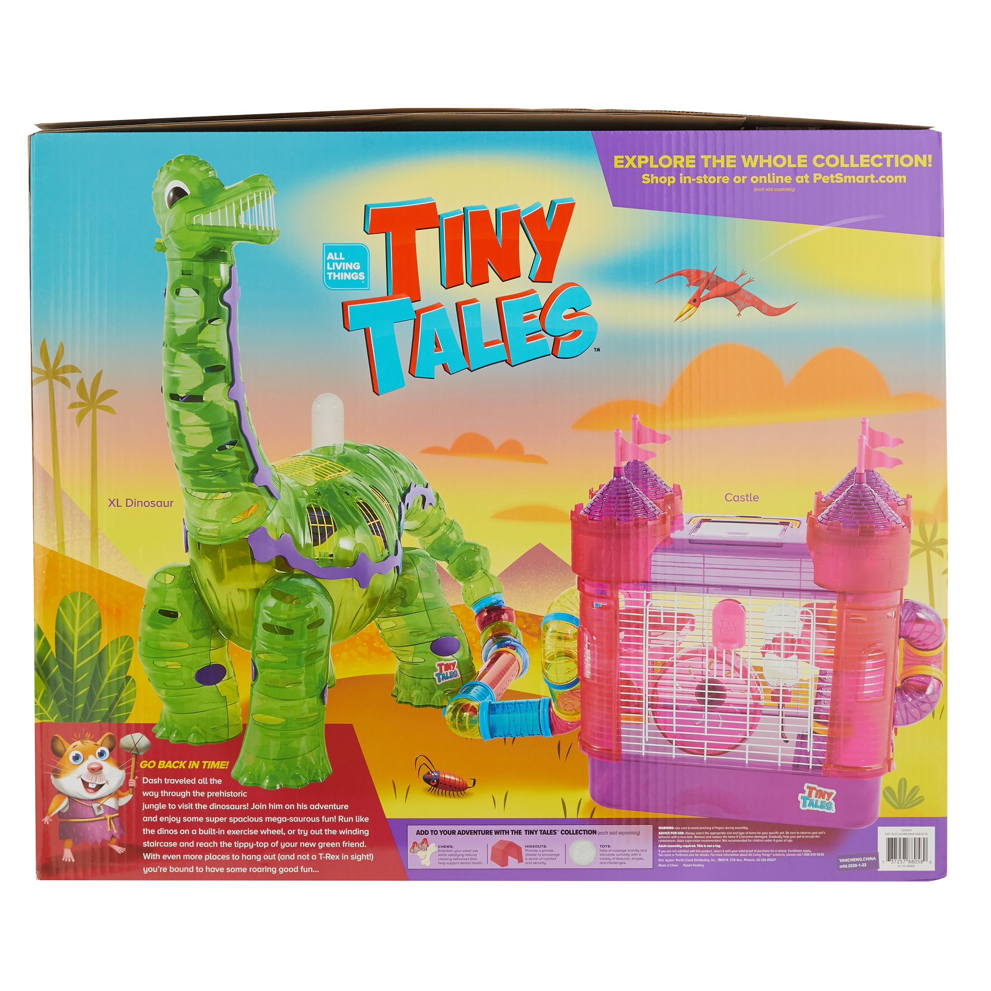 All Living Things Tiny Tales Trade Xl Dinosaur With Activity Center Small Pet Cages Petsmart