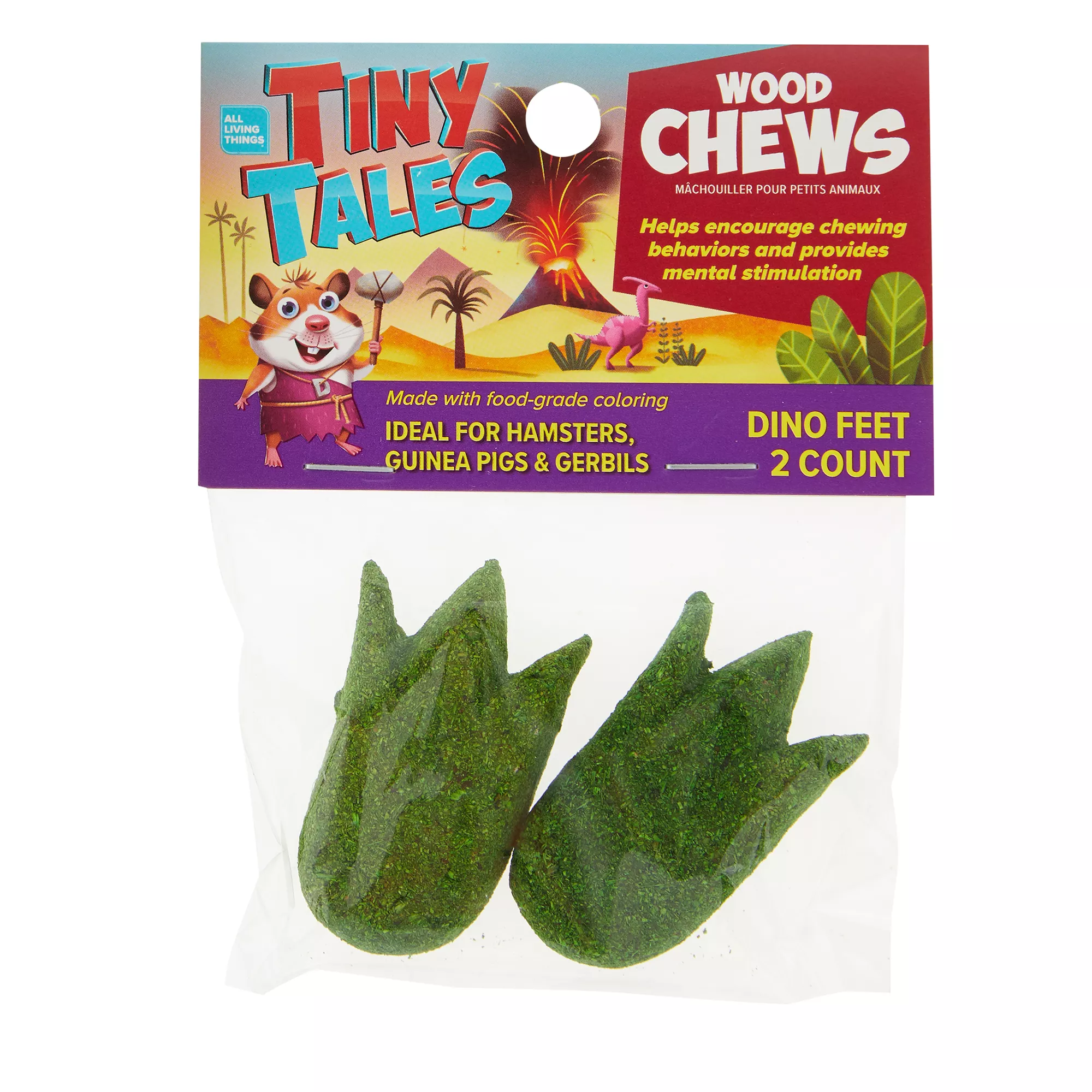 Tiny Tales&trade; Dino Feet Small Pet Wood Chews