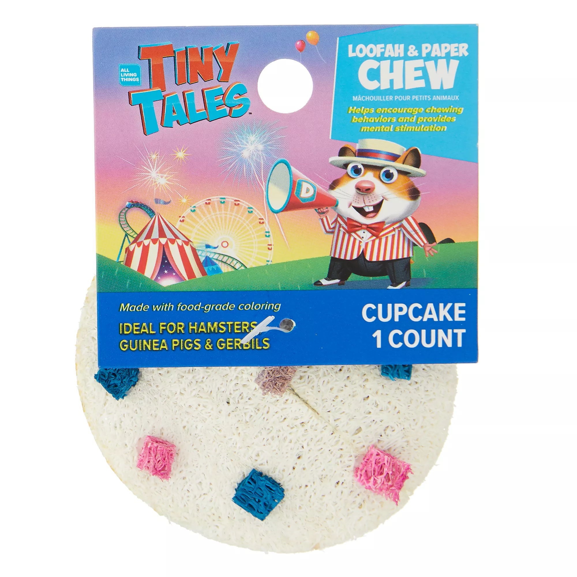 Tiny Tales&trade; Cupcake Small Pet Loofah & Paper Chews