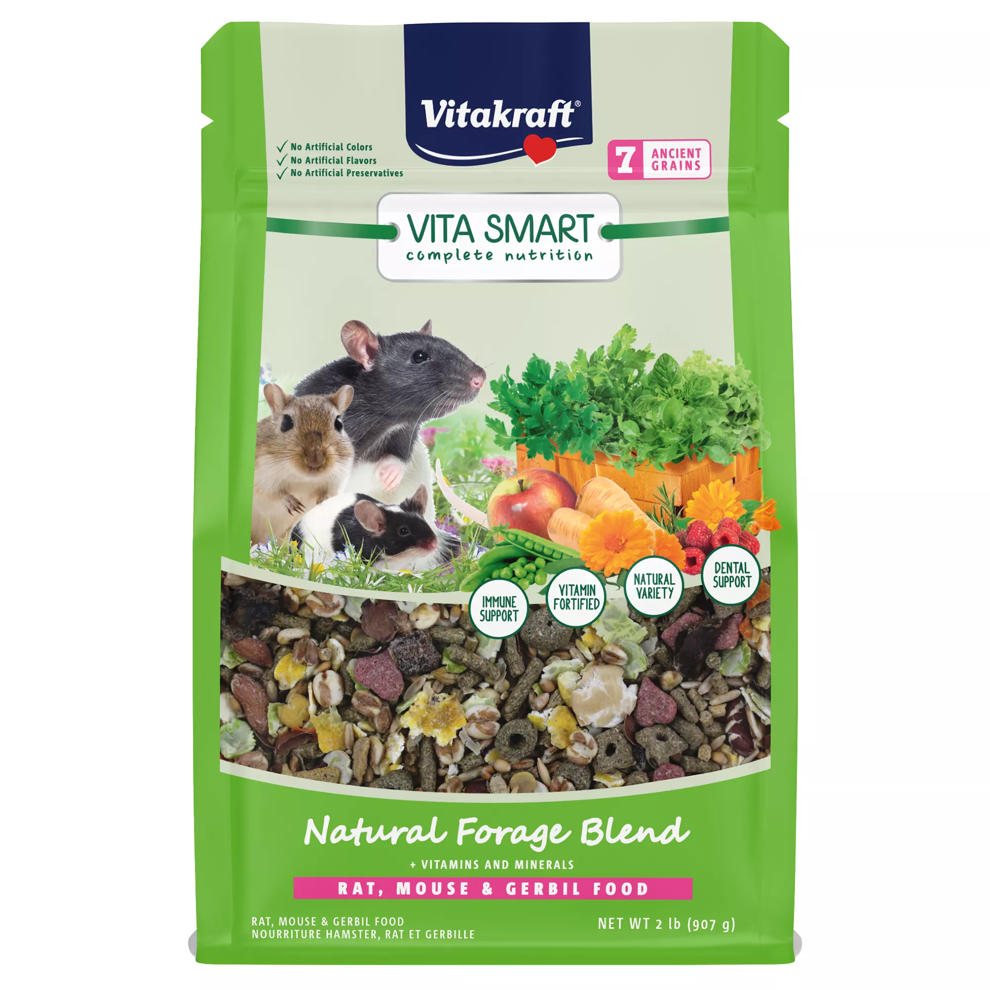 Vitakraft® Vita Smart Complete Nutrition Natural Forage Blend Rat, Mouse, & Gerbil Food