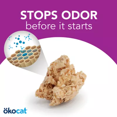 Product Okocat® Less Mess Clumping Wood Cat Litter - Low Dust, Low Tracking, Natural