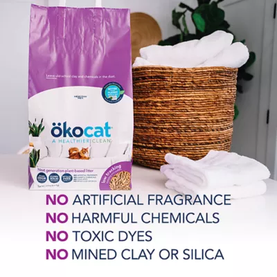 Product Okocat® Less Mess Clumping Wood Cat Litter - Low Dust, Low Tracking, Natural