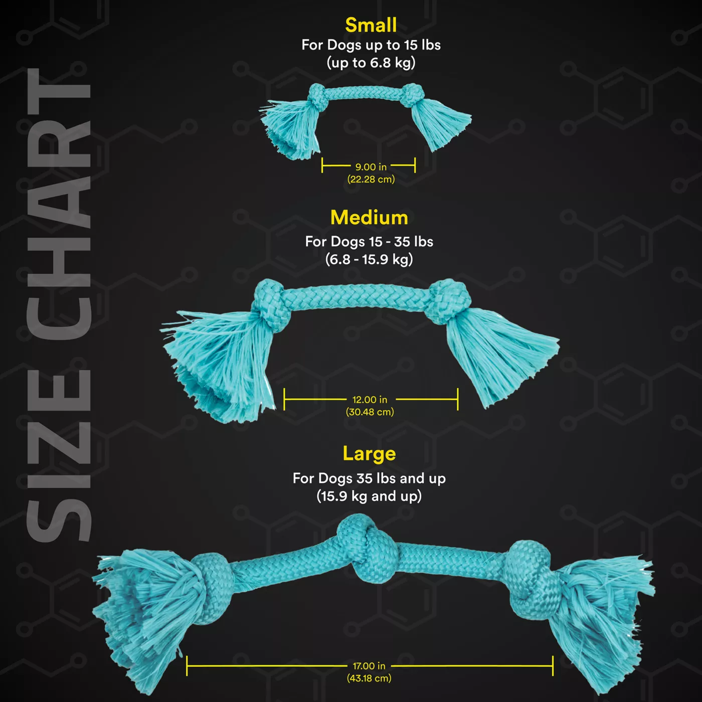 Playology Dri Tech Rope Scented Dog Toy Peanut Butter