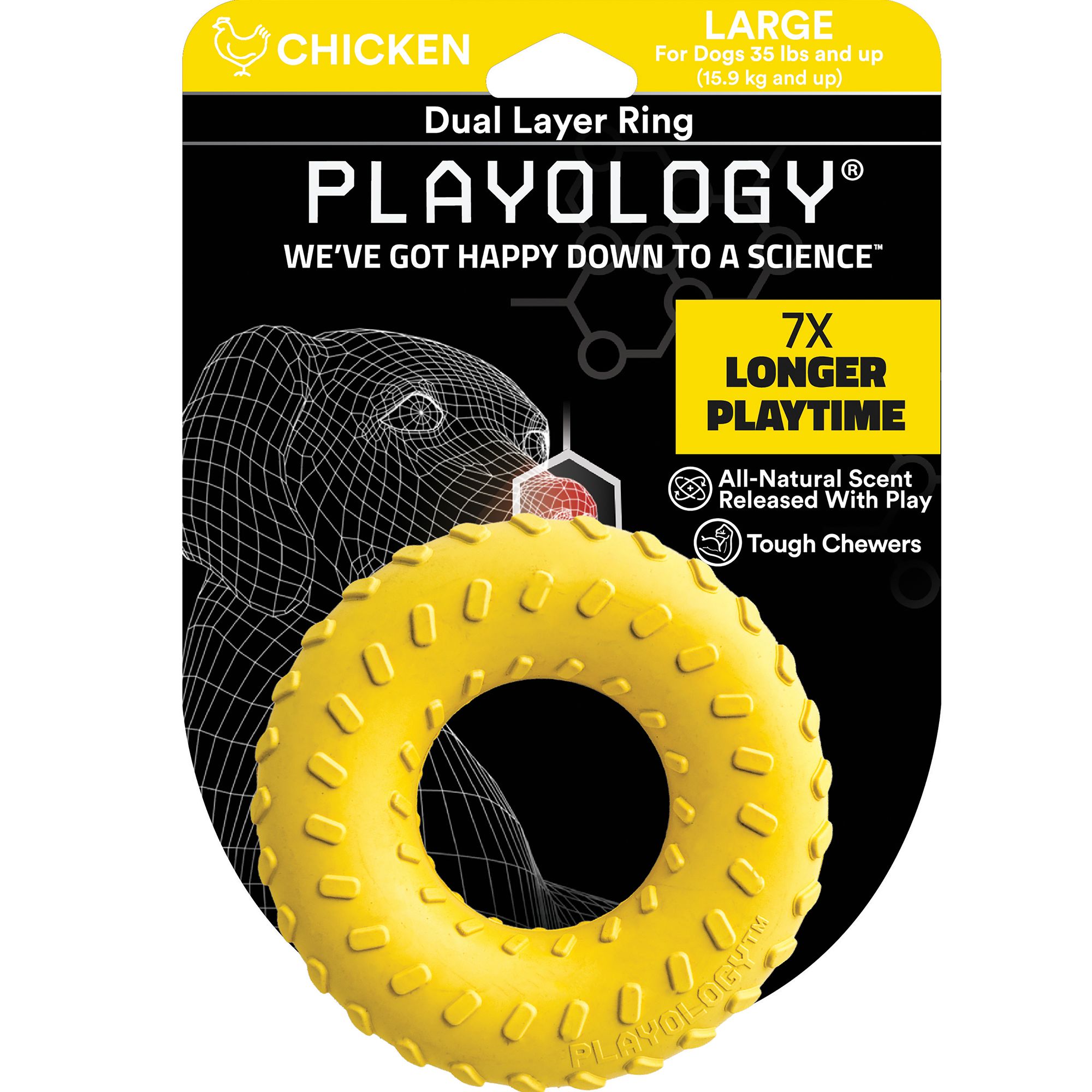 Dual Ring Scented Bone Dog Toy 