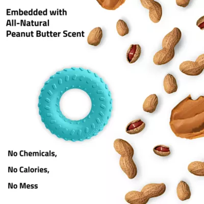 Product Playology® Dual Layer Ring Scented Dog Toy - Peanut Butter