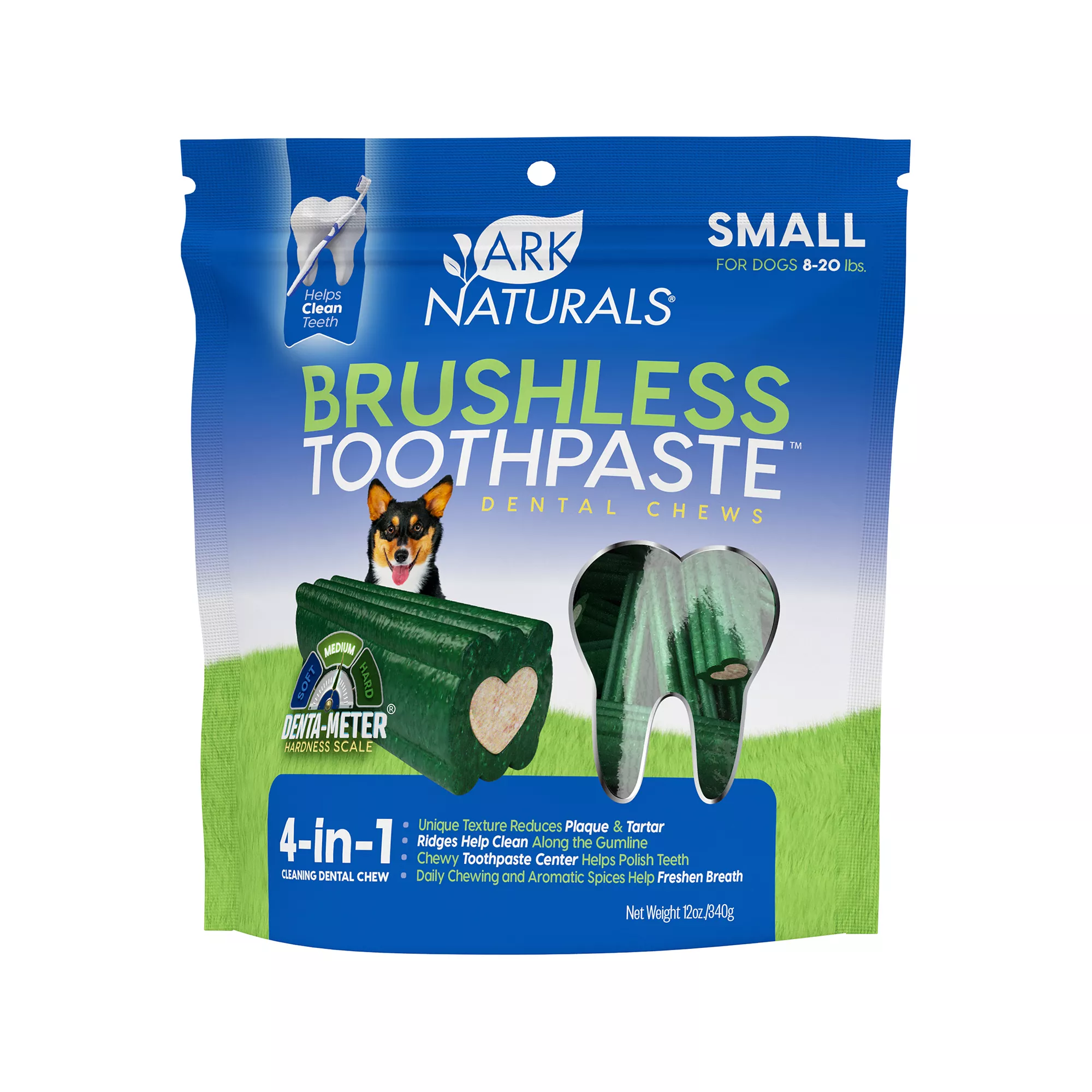 Ark Naturals® Brushless Toothpaste 4-in-1 Small Dog Dental Chews - 8-20 lbs.