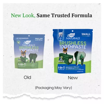 Product Ark Naturals® Brushless Toothpaste 4-in-1 Small Dog Dental Chews - 8-20 lbs.