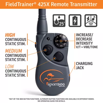 Product SportDOG® Brand FieldTrainer 425X Remote Trainer - 500 Yard - Static/Vibrate/Tone Correction