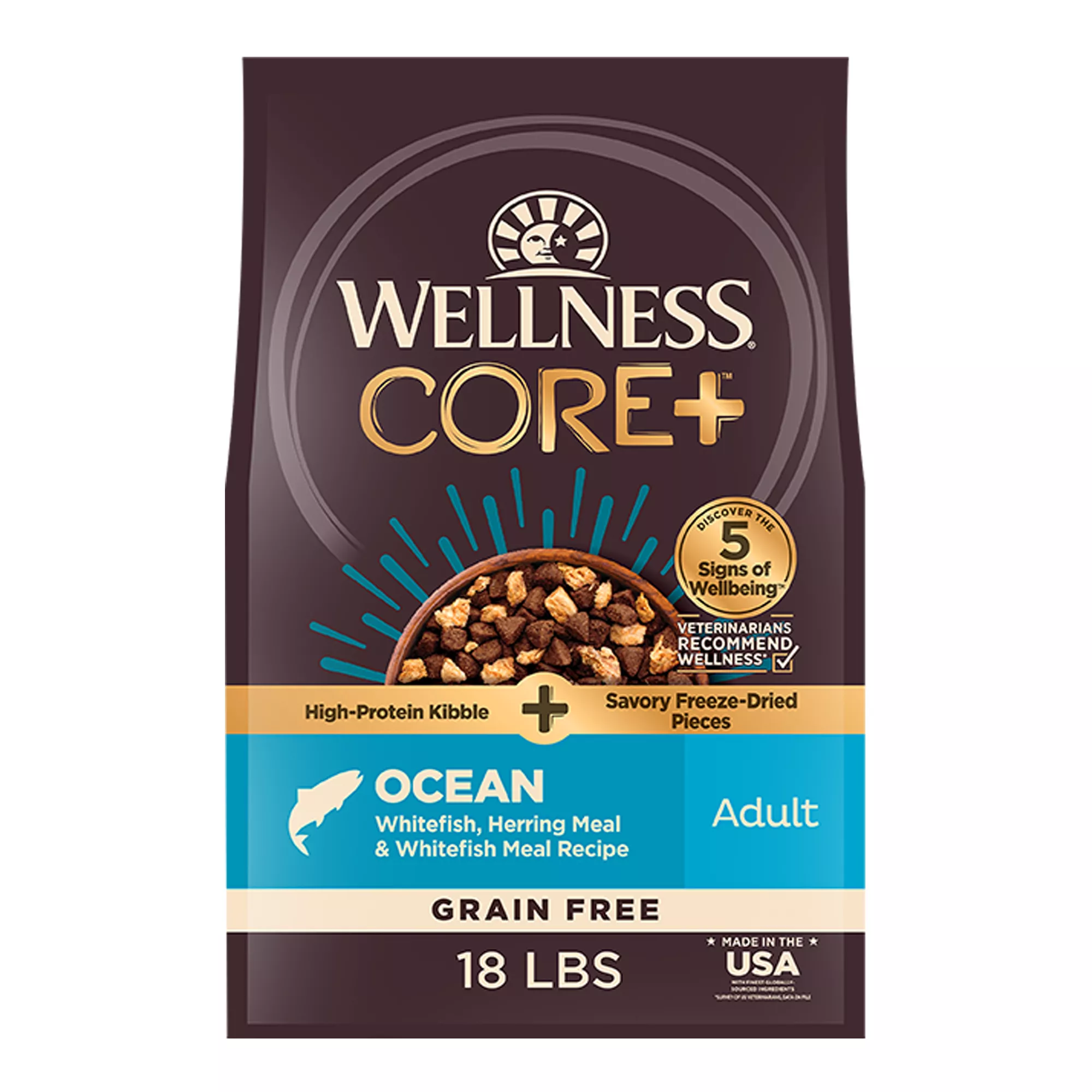 Wellness® CORE® RawRev Kibble + Adult Dry Dog Food - Natural, Grain Free, Ocean