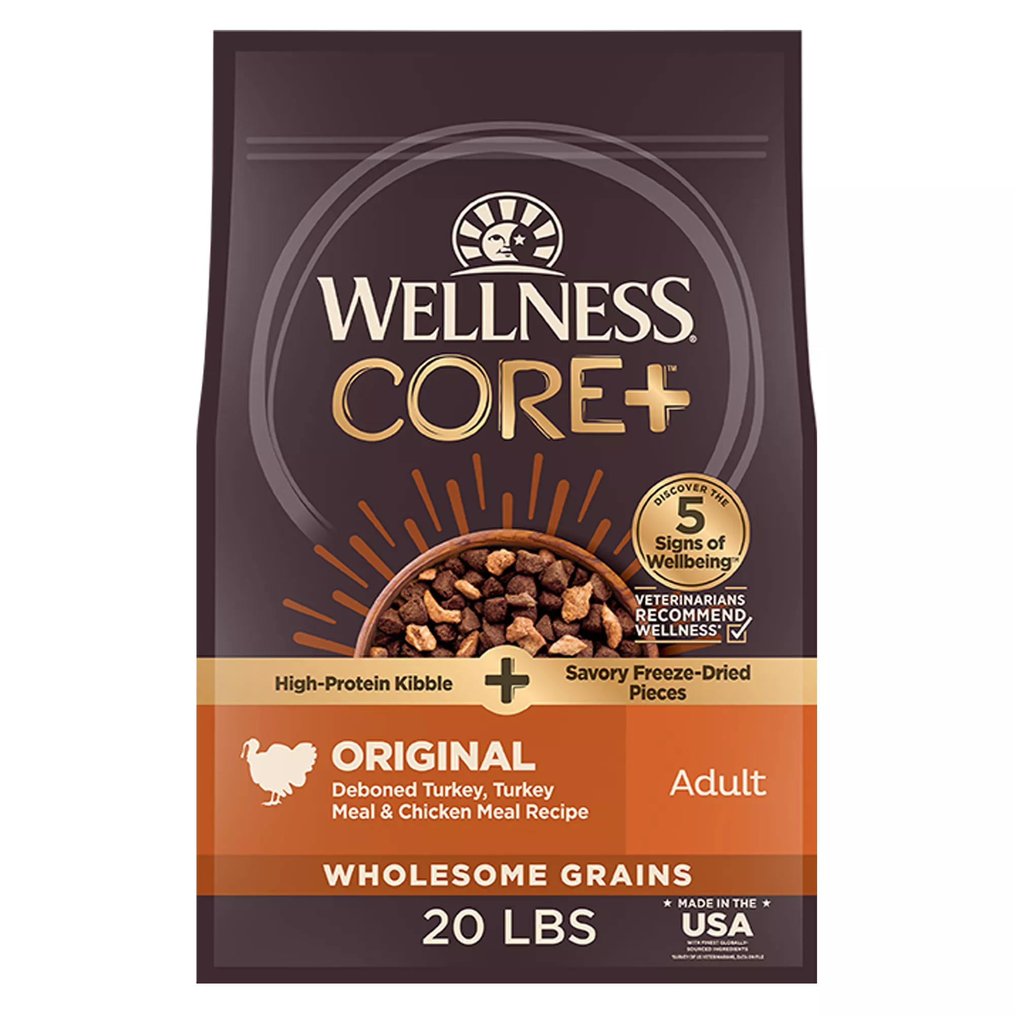 Wellness® CORE+ High Protein With-Grain Adult Dry Dog Food - Turkey & Chicken