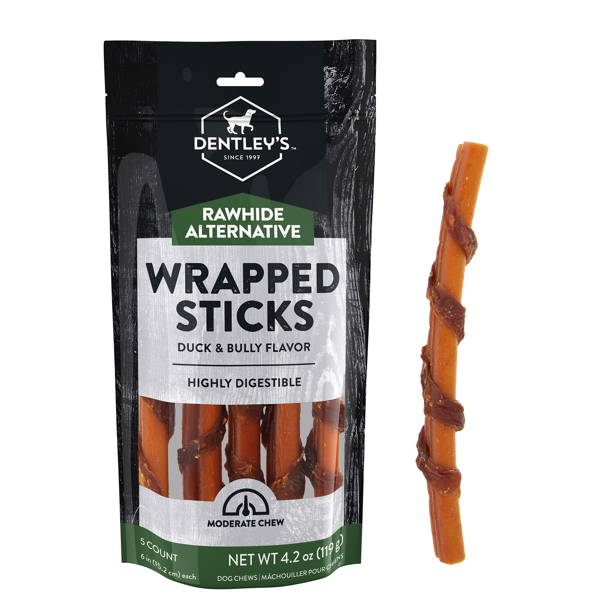 Dentley's gourmet wrapped rawhide clearance sticks