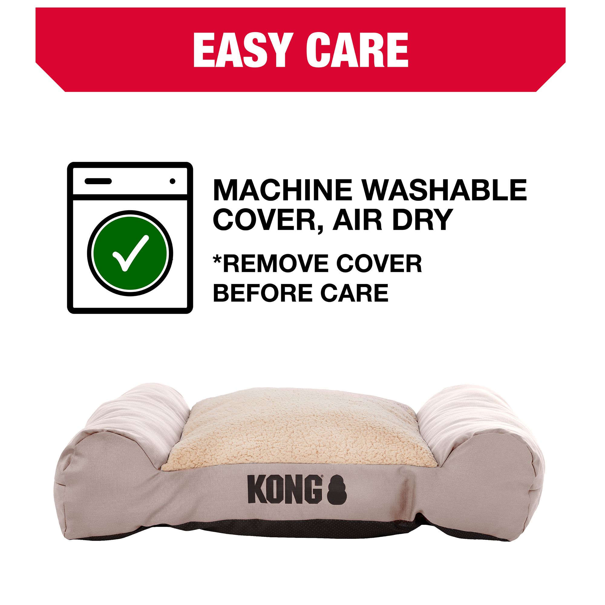 Kong shops bed washing instructions