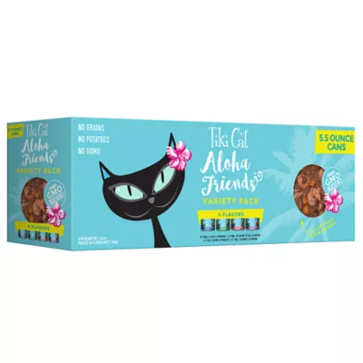 Product Tiki Cat® Aloha Friends ™ Wet Cat Food -  Non-GMO, Grain & Potato Free, Variety Pack, 8 CT, 44