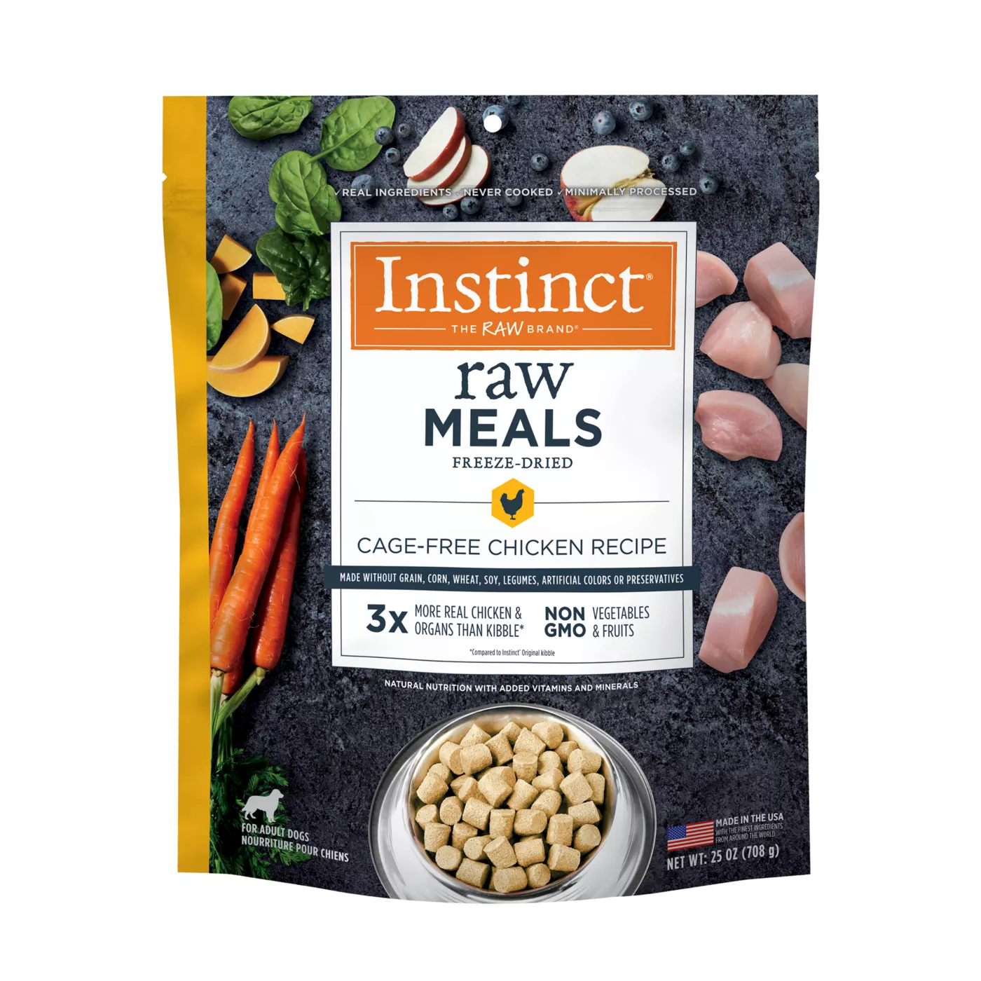 Instinct Raw Meals Freeze Dried Adult Dry Dog Food Grain Free Chicken