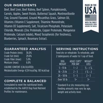 Product Instinct® Raw Meals Freeze-Dried Adult Dry Dog Food - Grain Free, Beef