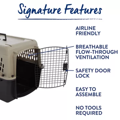 Top Paw® Plastic Portable Dog Carrier; Hard-Sided Travel Pet Carrier, Metal Door, for Pets 20-90 lbs - Image 5