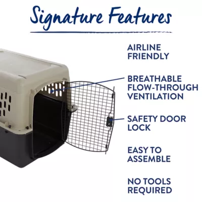 Top Paw® Plastic Portable Dog Carrier; Hard-Sided Travel Pet Carrier, Metal Door, for Pets 20-90 lbs - Image 5