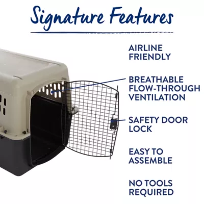 Top Paw® Plastic Portable Dog Carrier; Hard-Sided Travel Pet Carrier, Metal Door, for Pets 20-90 lbs - Image 5