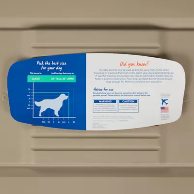 Top Paw® Plastic Portable Dog Carrier; Hard-Sided Travel Pet Carrier, Metal Door, for Pets 20-90 lbs - Image 7