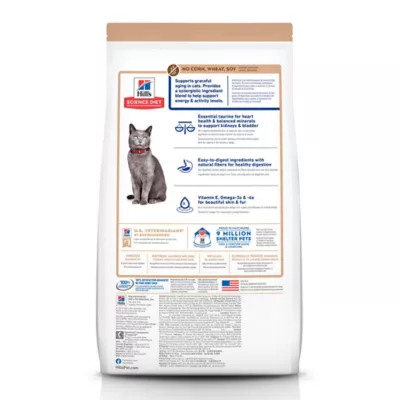 Product Hill's® Science Diet® No Corn, No Wheat, No Soy Adult Senior 7+ Dry Cat Food - Chicken & Brown Rice
