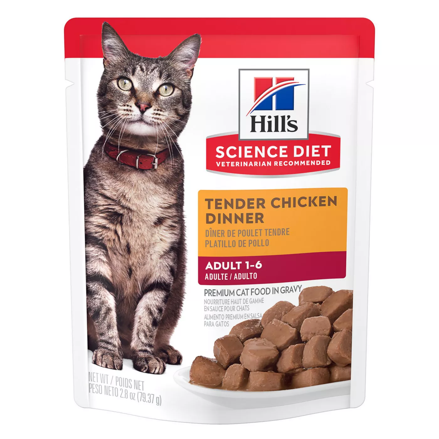 Hill s Science Diet Adult Wet Cat Food Chunks Gravy 2.8 oz Pouch