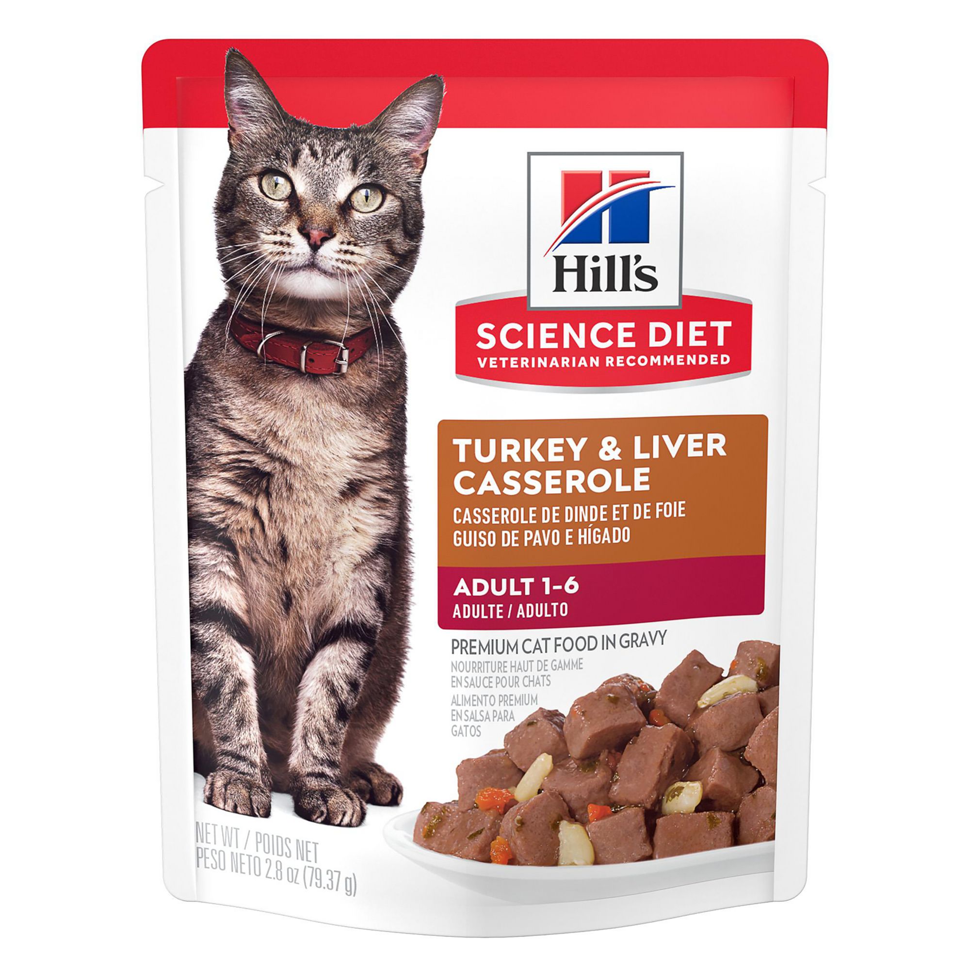 Hill s Science Diet Adult Wet Cat Food Chunks Gravy 2.8 oz Pouch