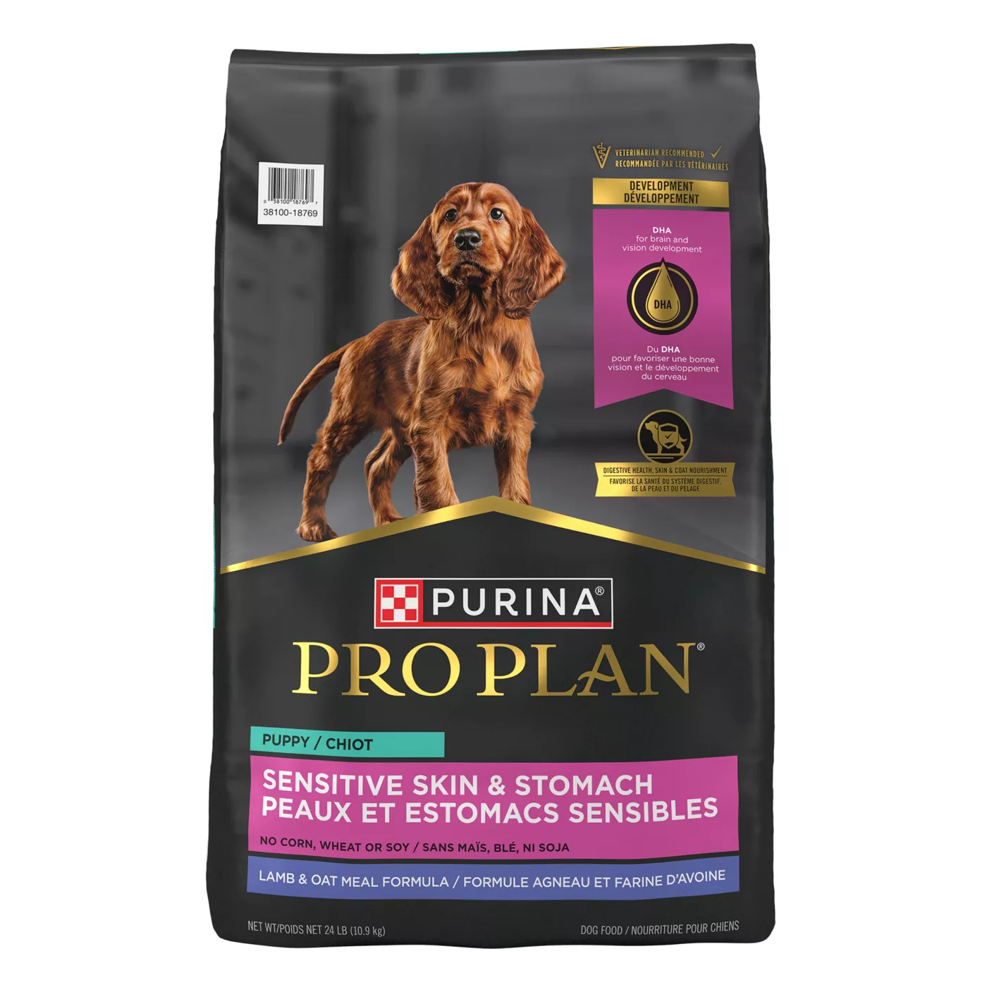 Purina Pro Plan Development Puppy Dry Dog Food Sensitive Skin Stomach Lamb Oatmeal