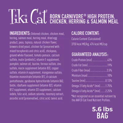 Product Tiki Cat® Born Carnivore® for Cats & Kittens Food - Chicken & Herring & Salmon, Non-GMO