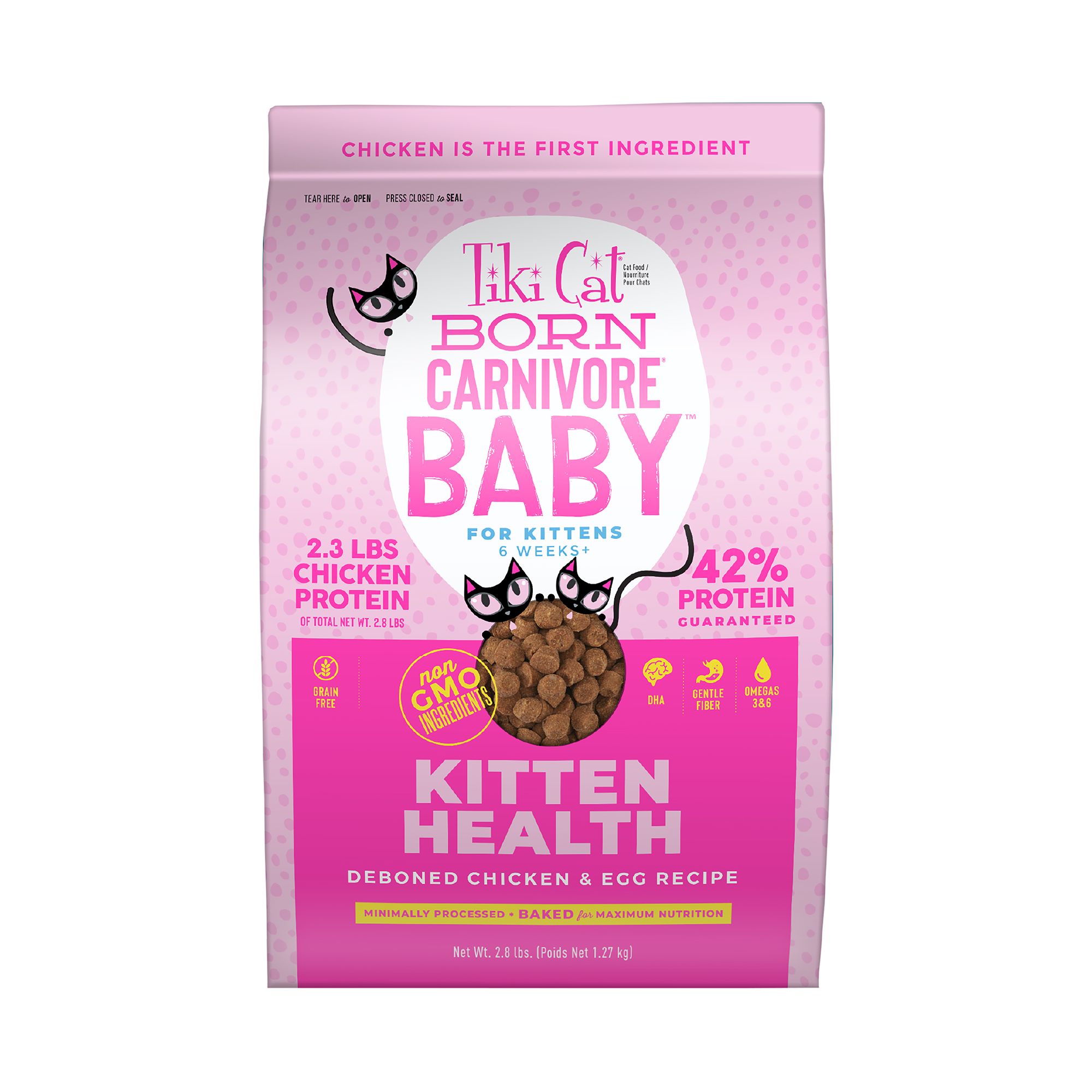 Tiki Cat® Born Carnivore® Baby for Kittens Food Chicken & Egg, Non